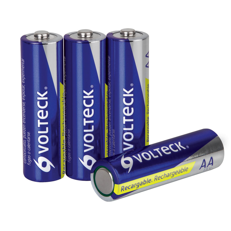 Blíster con 4 pilas recargables AA uso general, 1300 mAh Caja con 6, 47202