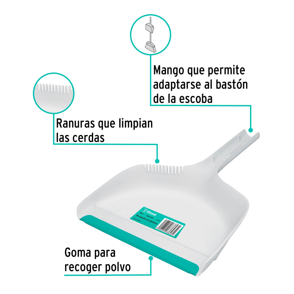 Recogedor de plástico, Klintek Caja con 12, 57023
