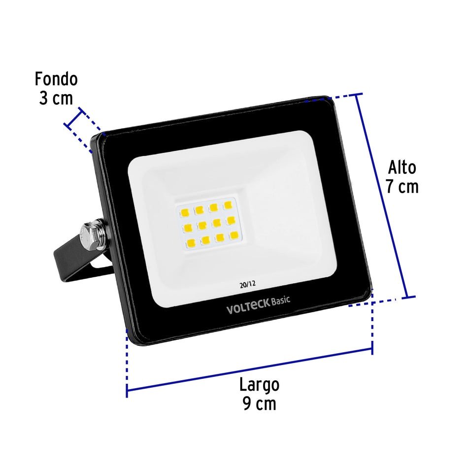 Reflector ultra delgado LED 10 W luz cálida, Volteck Basic Caja con 2, 28089