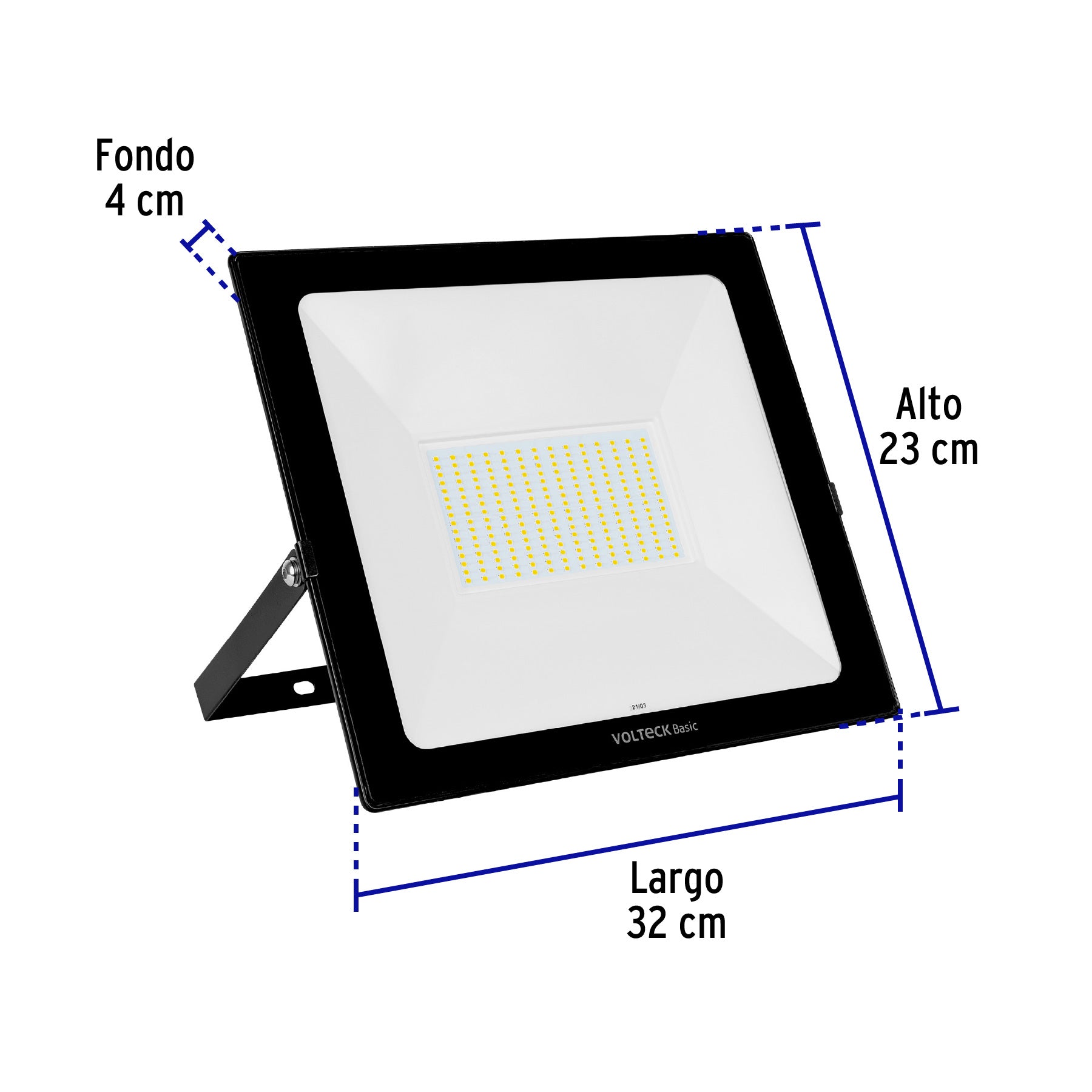 Reflector ultra delgado LED 150 W luz cálida, Volteck Basic, 28094