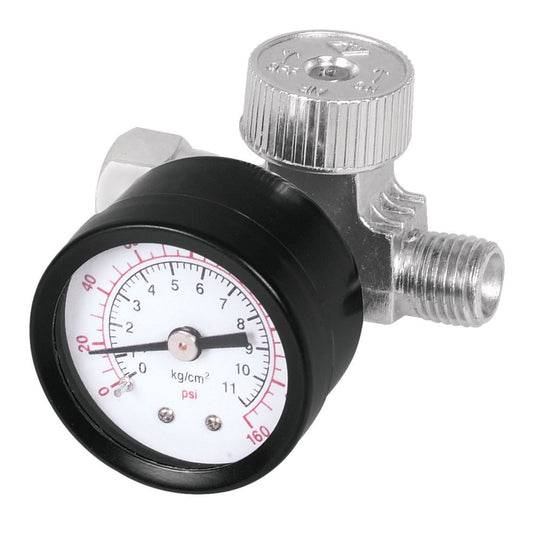 Regulador de aire con manómetro, cuerda 1/4 NPT, Truper Caja con 2, 19239