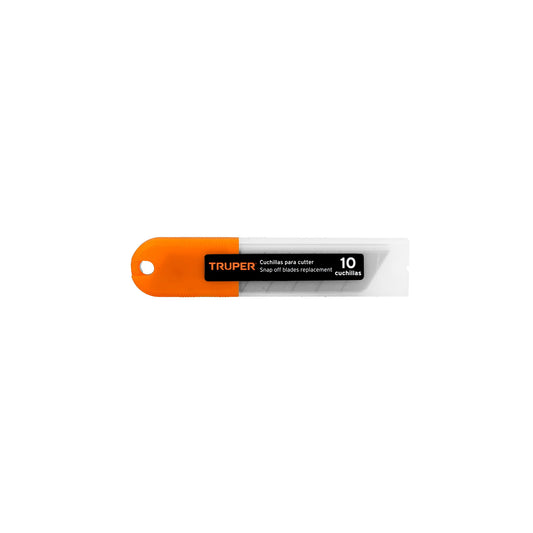 Estuche con 10 cuchillas SK4 de 25 mm para cutter, Truper Caja con 12, 17903