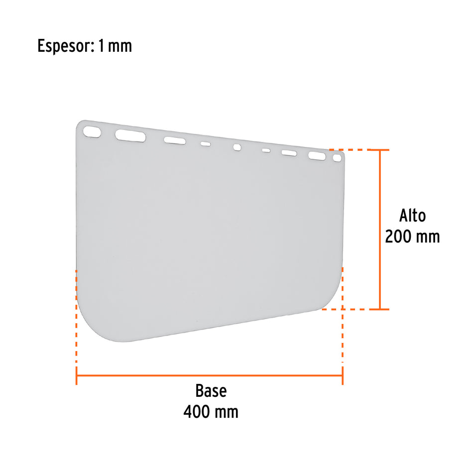 Repuesto para protector facial PF-500, Truper Caja con 6, 14222
