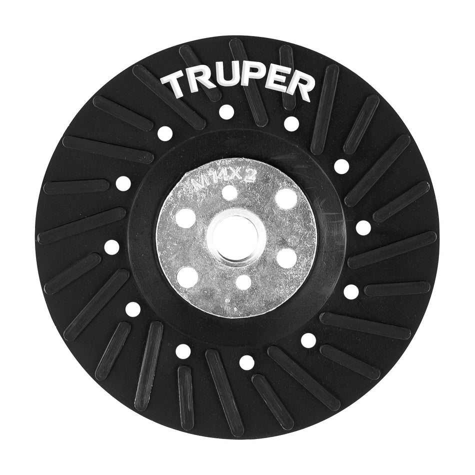 Respaldo para discos de lija 4-1/2', eje M14, Truper Caja con 6, 17275