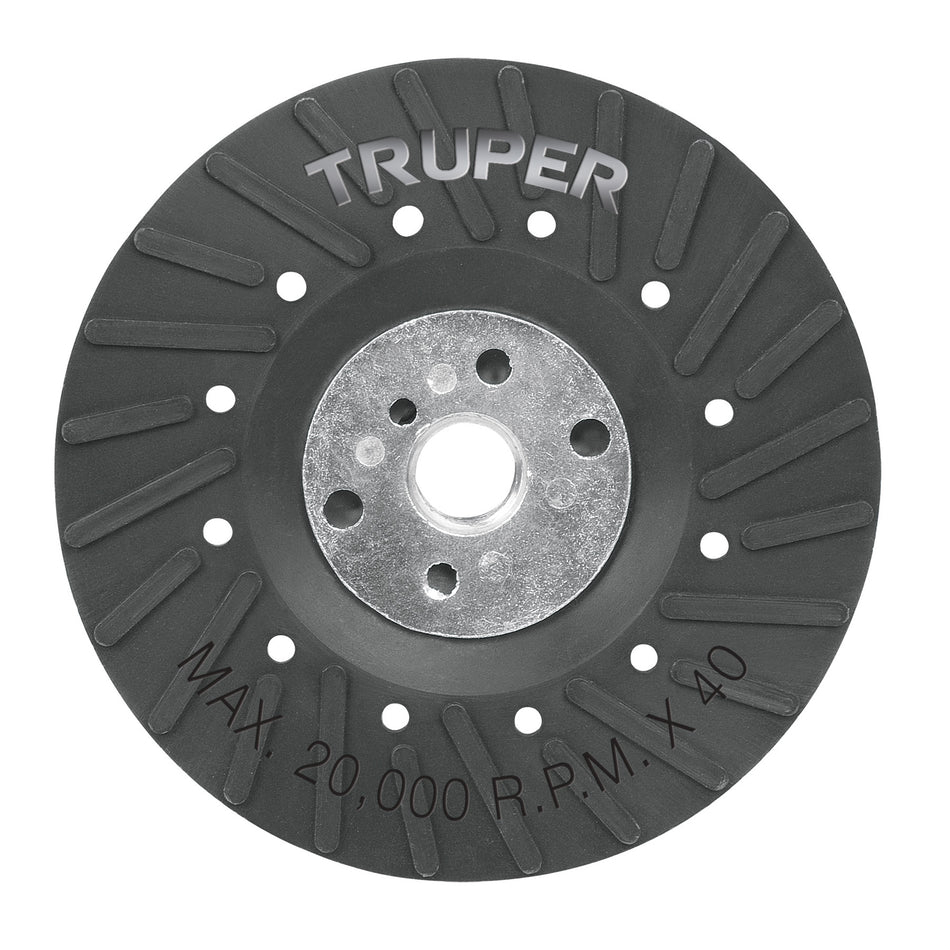 Respaldo para discos de lija 4-1/2', eje 5/8-11, Truper Caja con 6, 17273