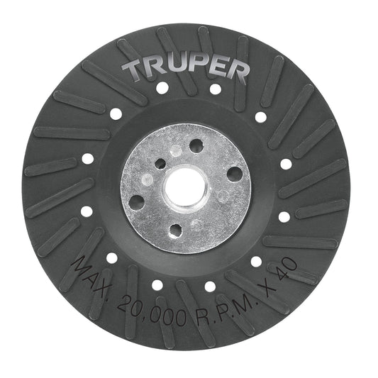 Respaldo para discos de lija 4-1/2', eje 5/8-11, Truper Caja con 6, 17273