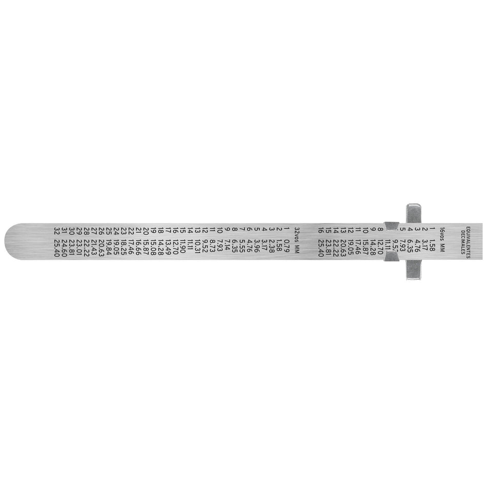 Regla 15 cm de acero inoxidable de bolsillo, Truper Caja con 12, 101810