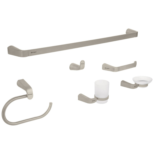 Juego de 6 accesorios para baño acabado satín, Riviera, 45226