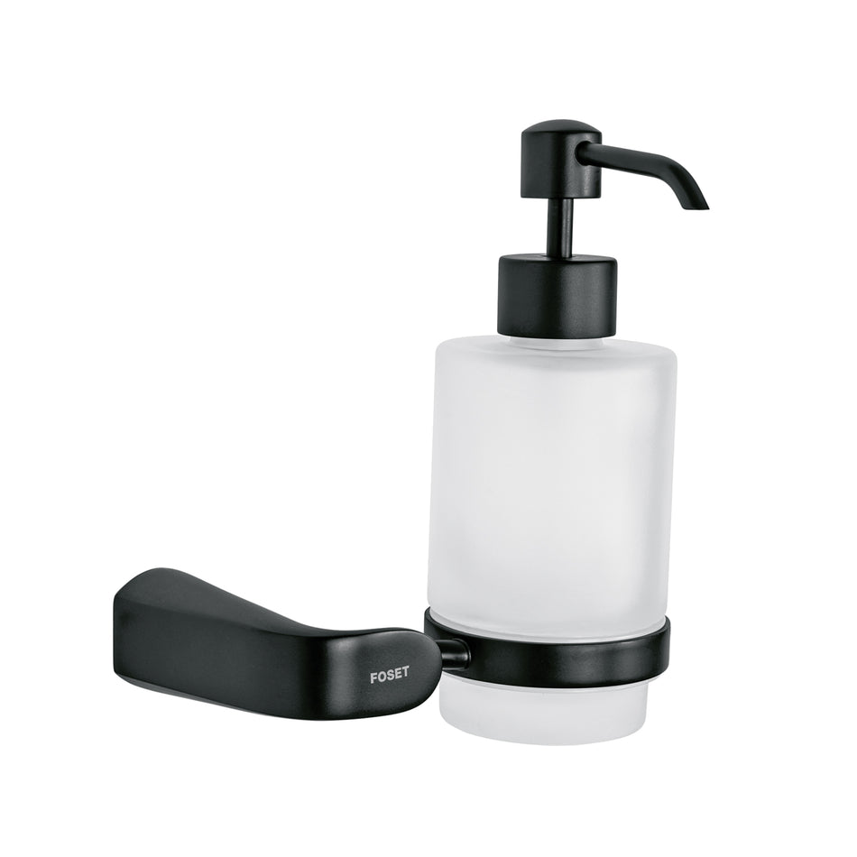 Dispensador de jabón a pared, negro, FOSET RIVIERA, 44278