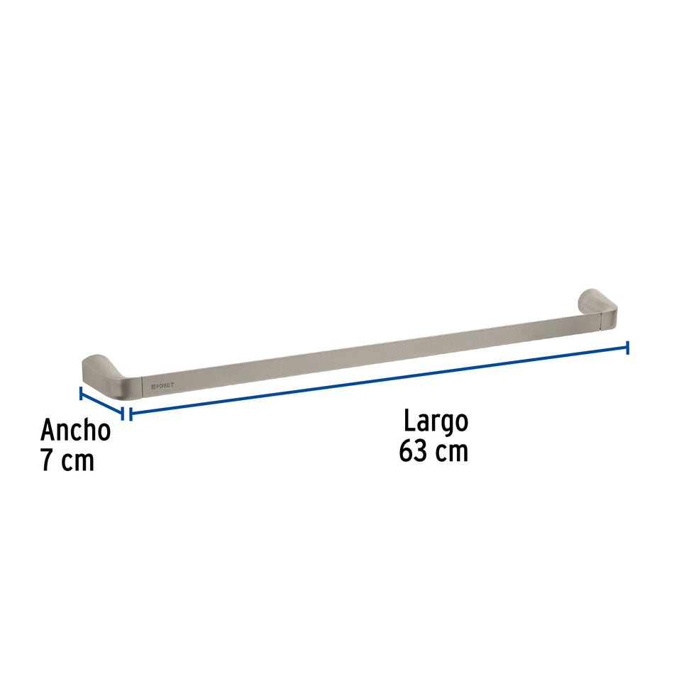 Toallero de barra de latón acabado satín, Foset Riviera, 45224