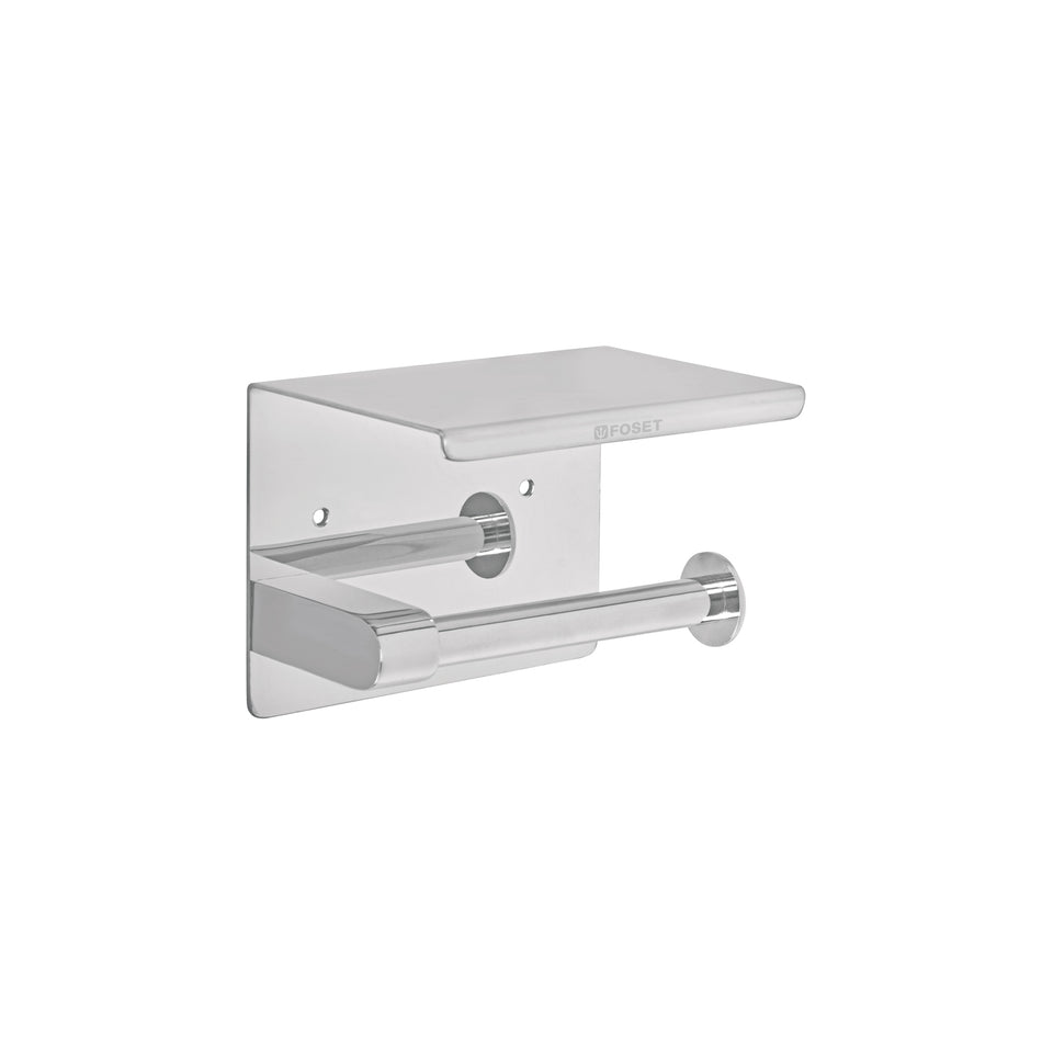 Portarrollo cromo con soporte para celular, Foset Riviera Caja con 2, 46354
