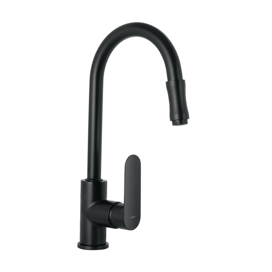 Monomando retráctil para fregadero, negro, FOSET RIVIERA, 44104