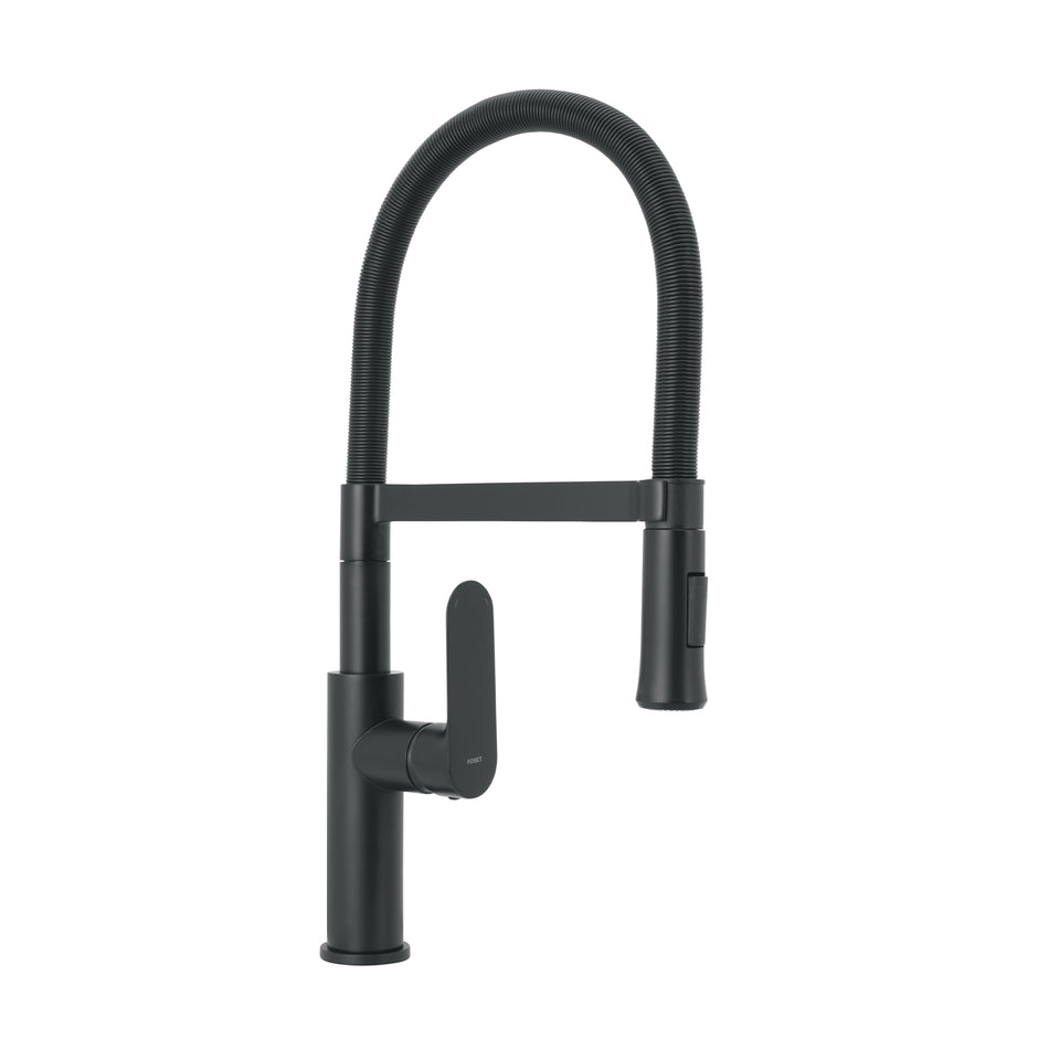 Monomando nariz flexible para fregadero, negro,FOSET RIVIERA, 44103