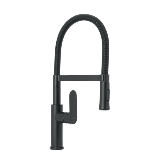 Monomando nariz flexible para fregadero, negro,FOSET RIVIERA, 44103