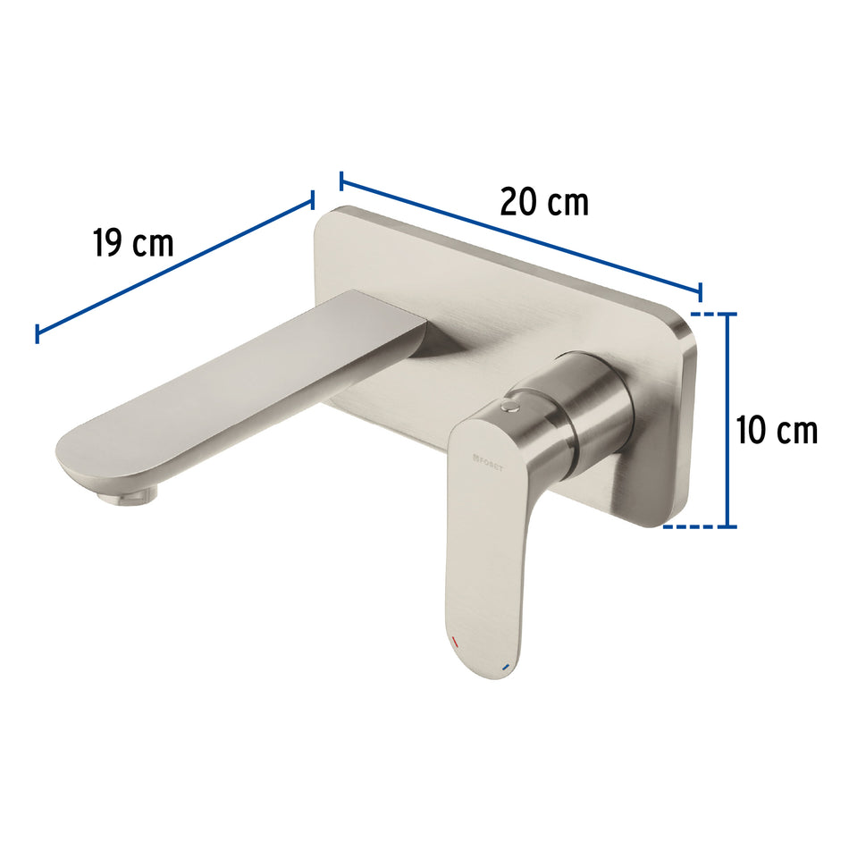 Monomando satín de pared para lavabo, Foset Riviera, 45178