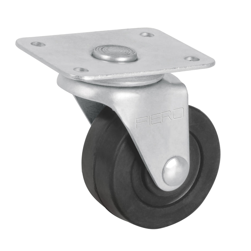 Rodaja hule 2', placa giratoria con balero, carga 40 kg Caja con 6, 48605