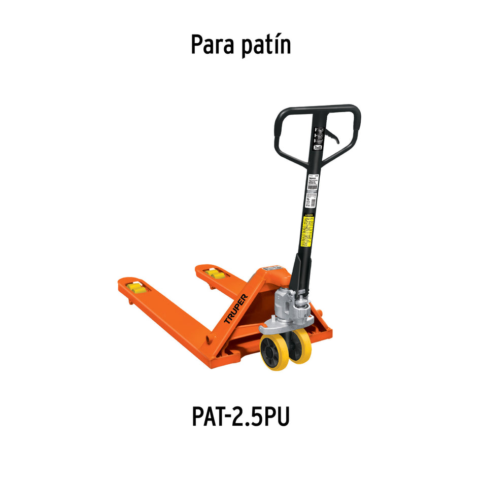 2 Rodillos para patín traspaleta de 2.5 ton PAT-2.5PU, 100254