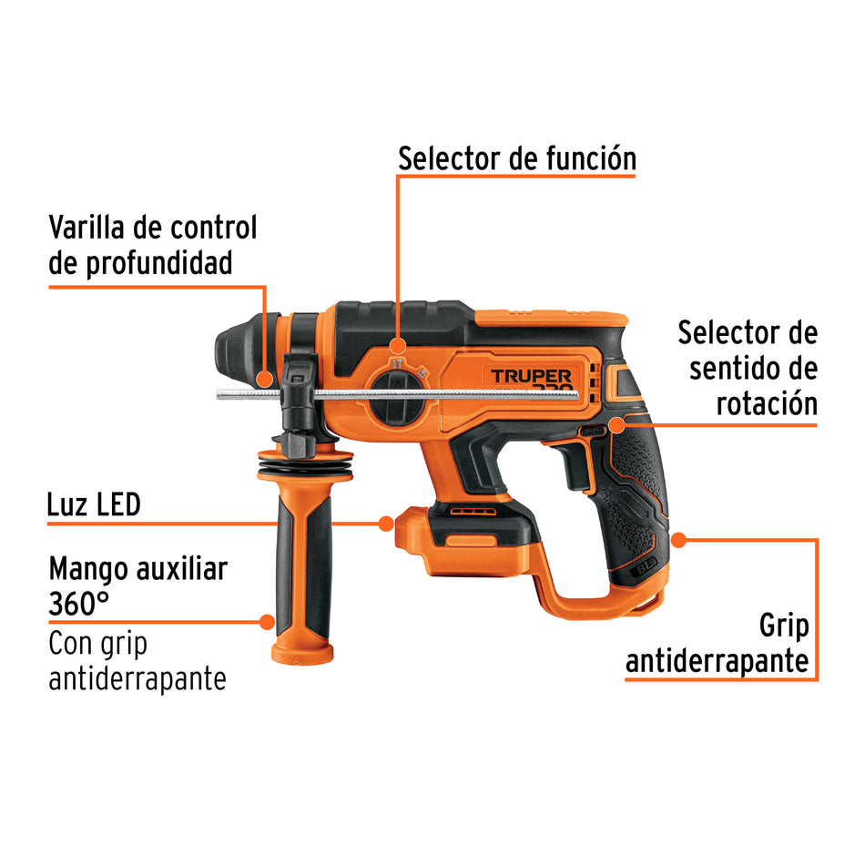 Rotomartillo SDS Plus 20V, 2 J, sin accesorios, PRO, 103264