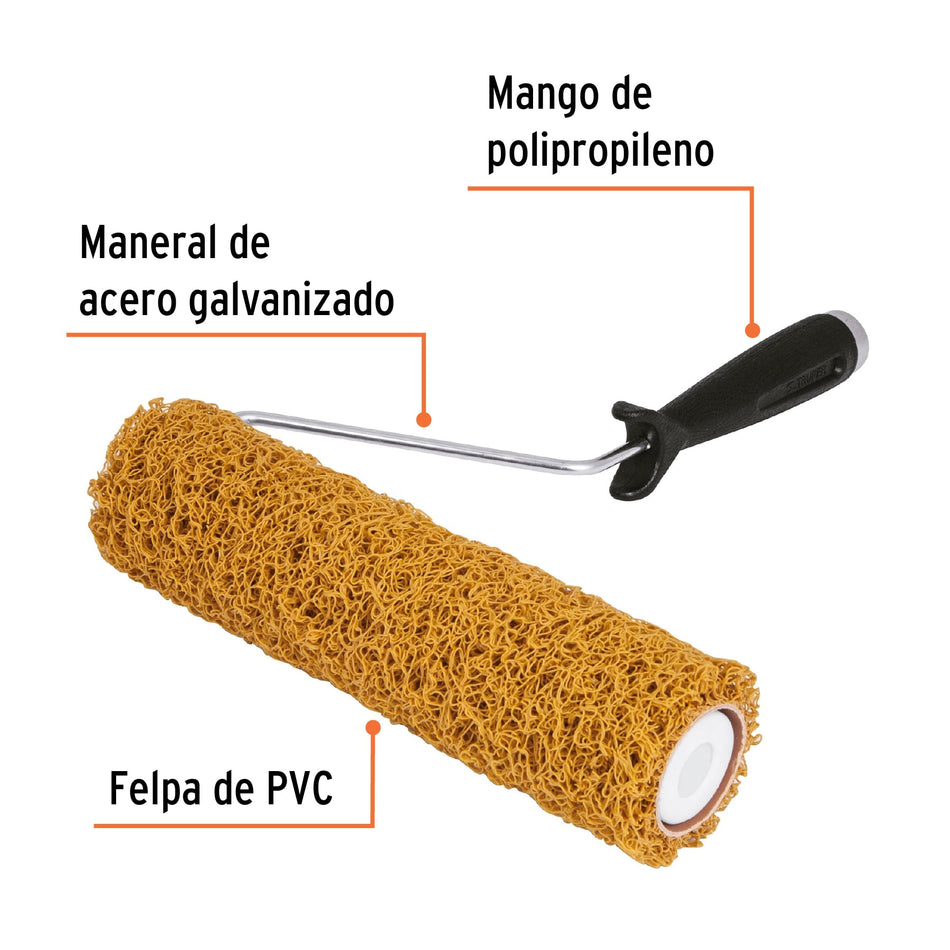 Rodillo para pintar 9' x 7/16' de PVC, acabados texturizados Caja con 6, 13895