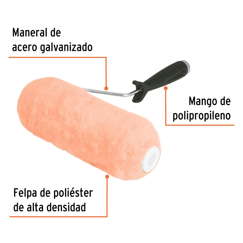 Rodillo para pintar 9' x 1' superficies muy rugosas, Truper Caja con 6, 13878