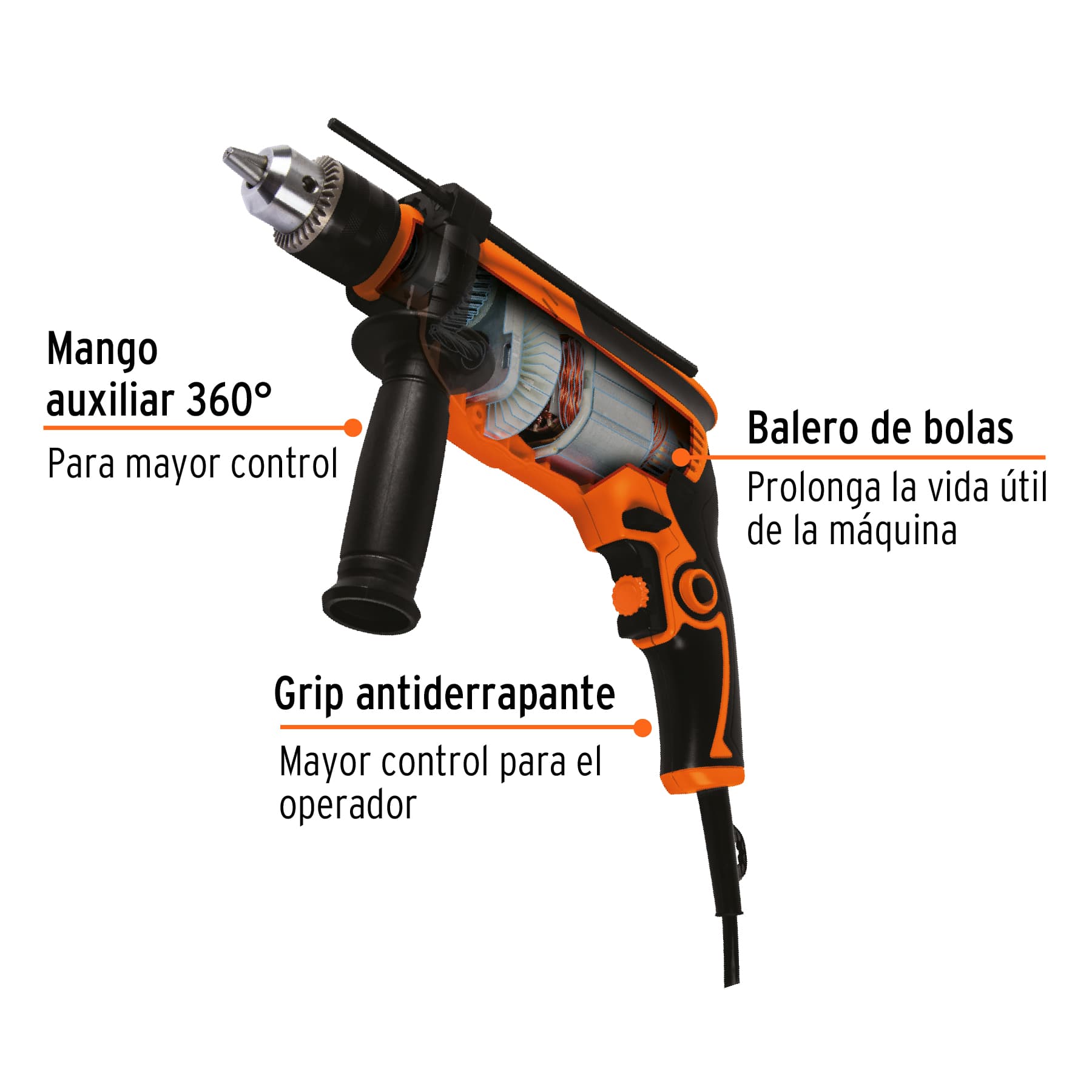 Rotomartillo 1/2', 650W, TRUPER PRO, 15679