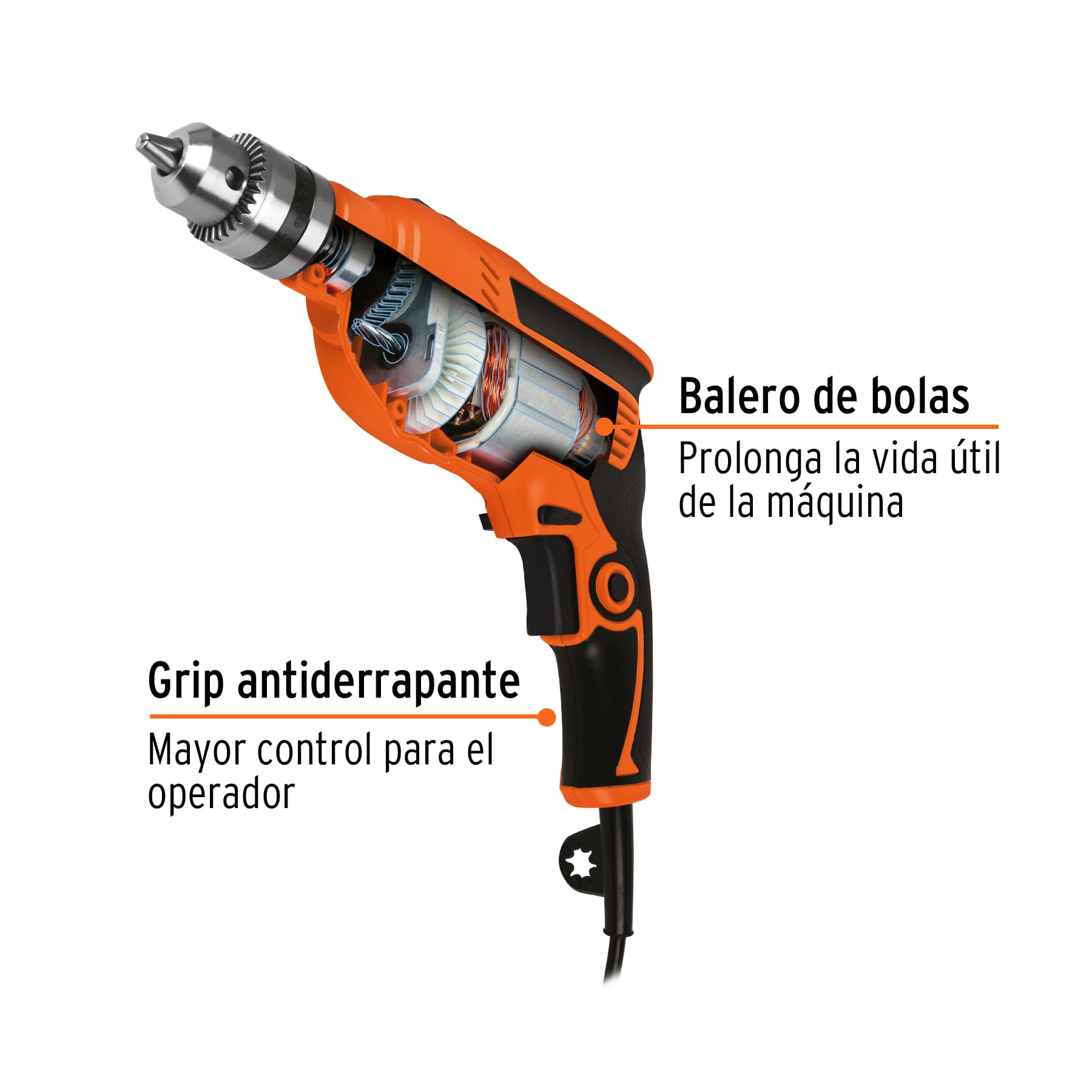 Rotomartillo 3/8', 600W, TRUPER PRO, 16736