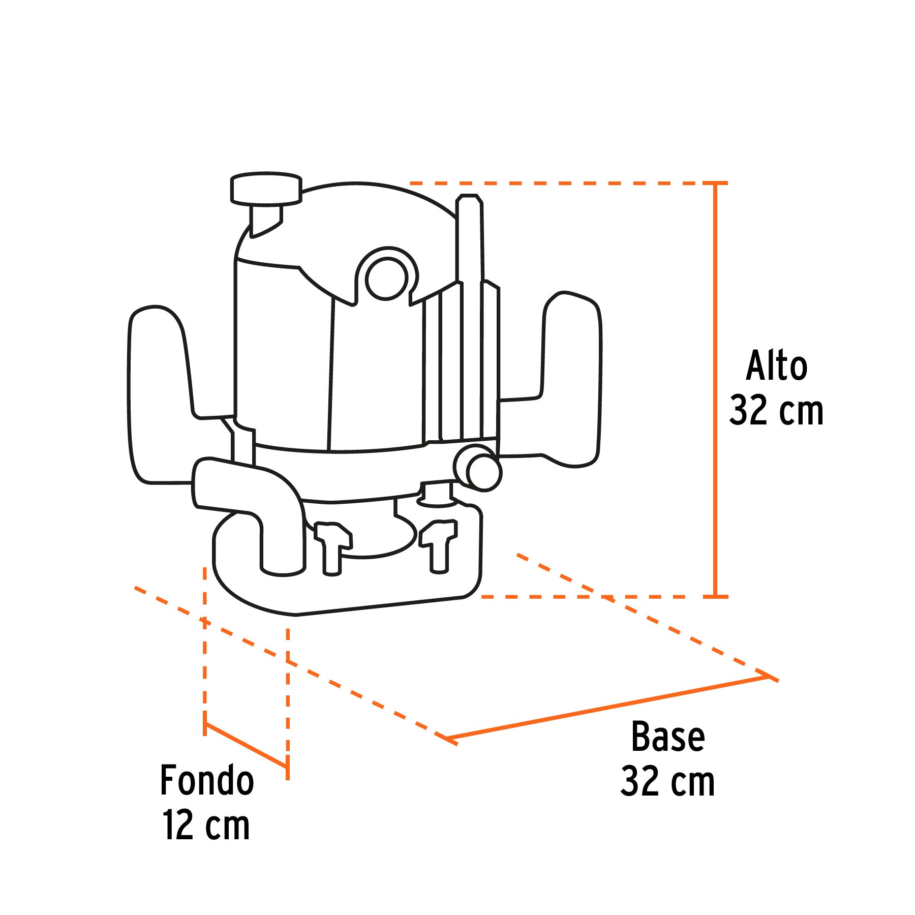 Router 1,800W, 2-1/2 HP, TRUPER INDUSTRIAL, 16611