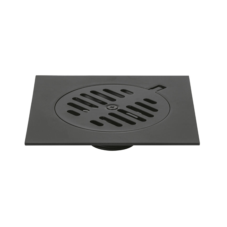 Resumidero cuadrado 6'x6', metálico, negro, Foset Basic Caja con 4, 49539