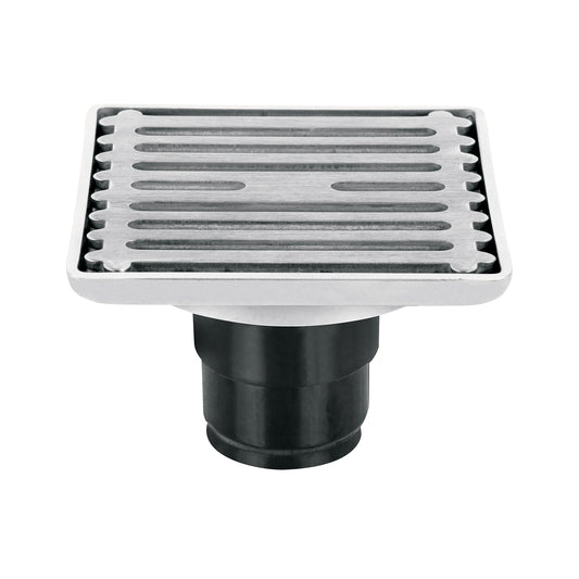 Resumidero cuadrado de acero inoxidable 4' x 4', Foset Caja con 4, 49428