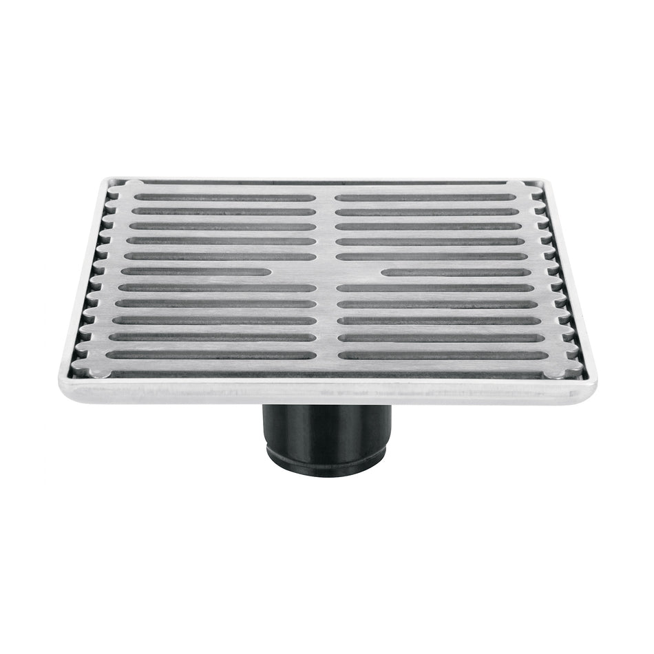 Resumidero cuadrado de acero inoxidable 6' x 6', Foset Caja con 4, 46048
