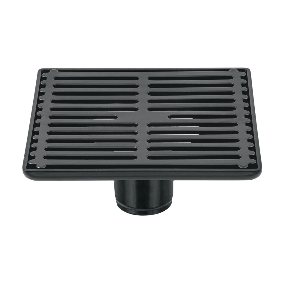 Resumidero cuadrado 6'x 6', acero inoxidable, negro, Aqua Caja con 4, 46689
