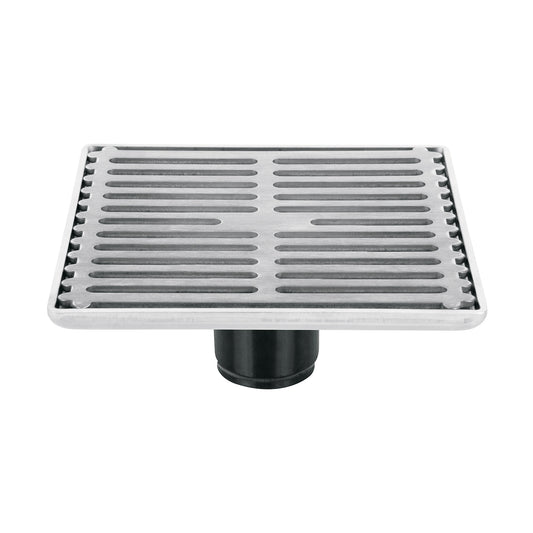 Resumidero cuadrado de acero inoxidable 6' x 6', Foset Caja con 4, 46048