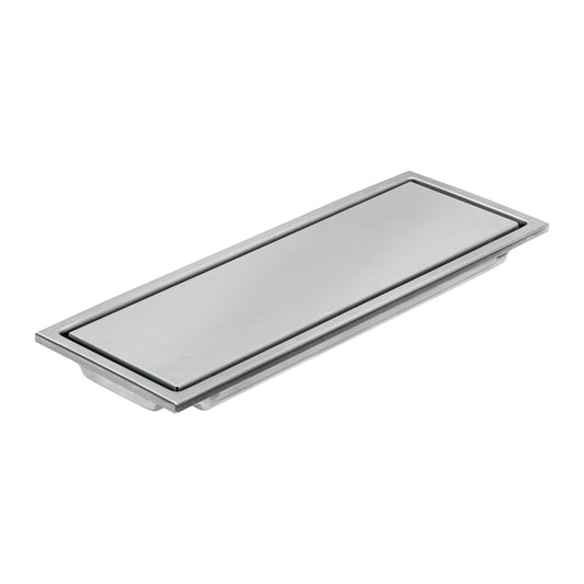 Resumidero largo reversible de 12', acero inox, Aqua Caja con 2, 46544