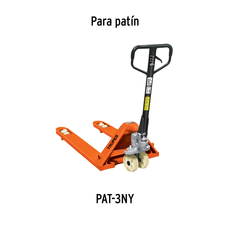 2 Ruedas para patín traspaleta de 3 ton PAT-3NY, Truper, 100257
