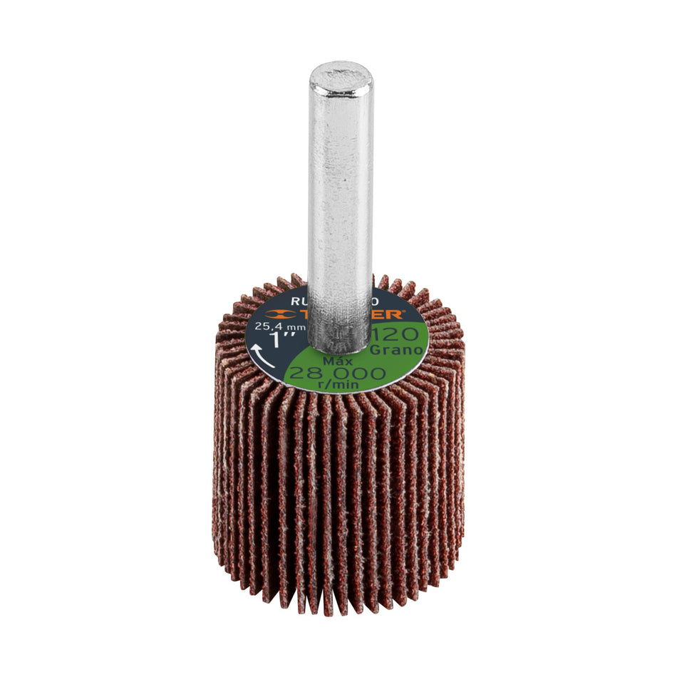 Rueda flap de 1', grano 120, Truper Caja con 6, 13035
