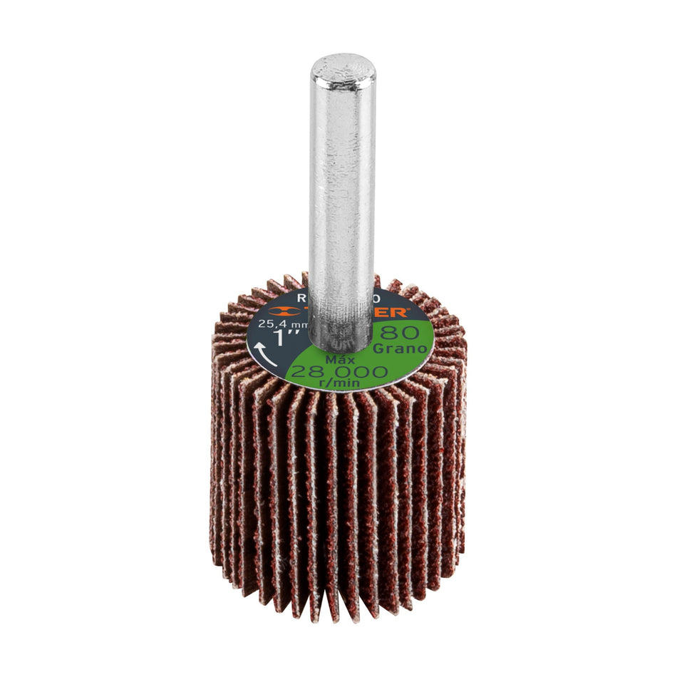 Rueda flap de 1', grano 80, Truper Caja con 6, 13034