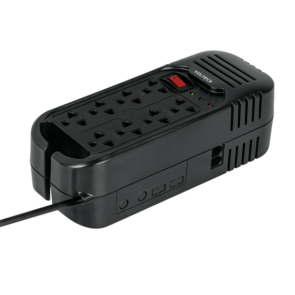 Regulador de voltaje de 1600 VA / 800 W 8 contactos, Volteck, 45574