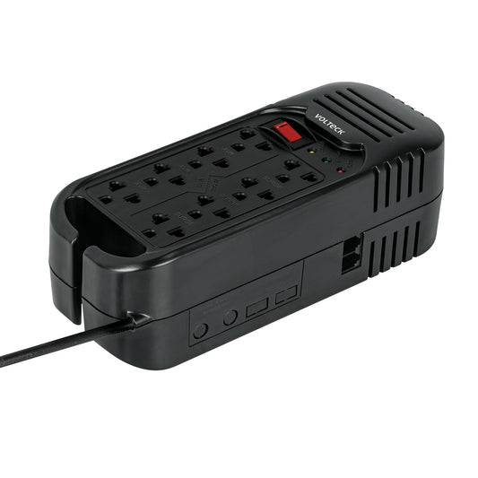 Regulador de voltaje de 1600 VA / 800 W 8 contactos, Volteck, 45574