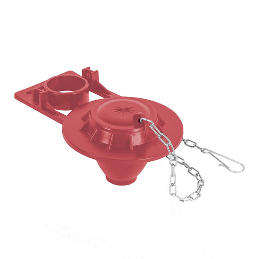 Sapo 2' para WC, silicona, rojo, cadena inox, Foset Caja con 12, 49362
