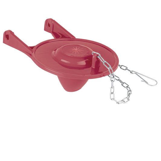 Sapo 3' para WC, silicona, rojo, cadena inox, Foset Caja con 6, 40173