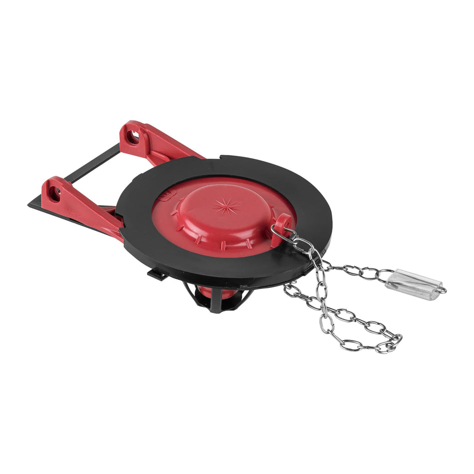 Sapo 3' para WC, silicona, rojo, cadena inox, Foset Caja con 6, 40173