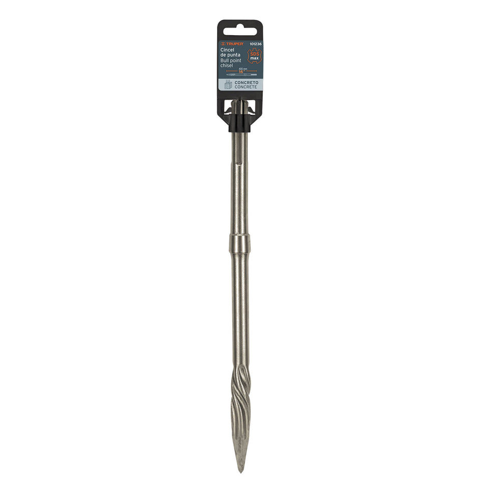 Cincel de punta SDS max de 16', Truper Caja con 3, 101236