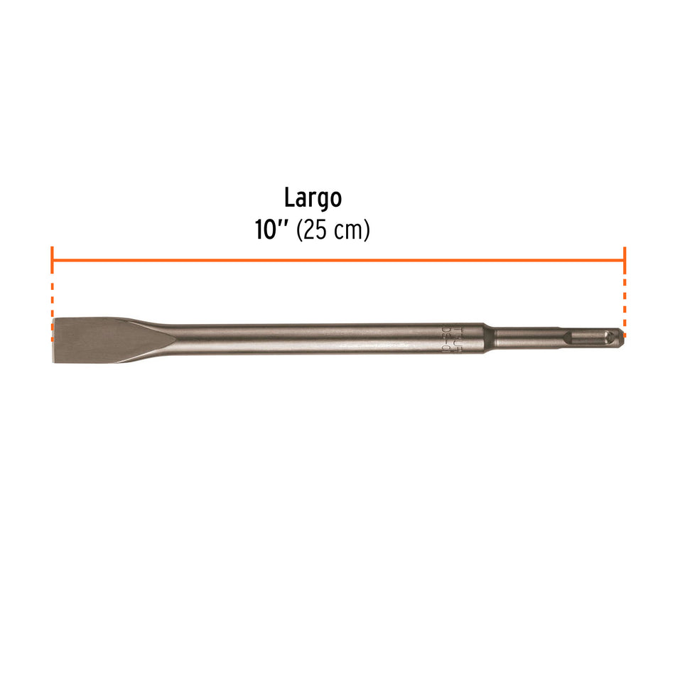 Cincel plano delgado SDS Plus 3/4' x 10', Truper Caja con 6, 12096