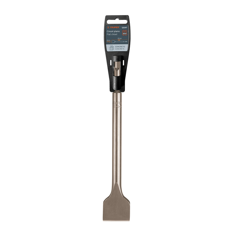 Cincel plano grueso SDS Plus 1-1/2' x 10', Truper Caja con 6, 12097