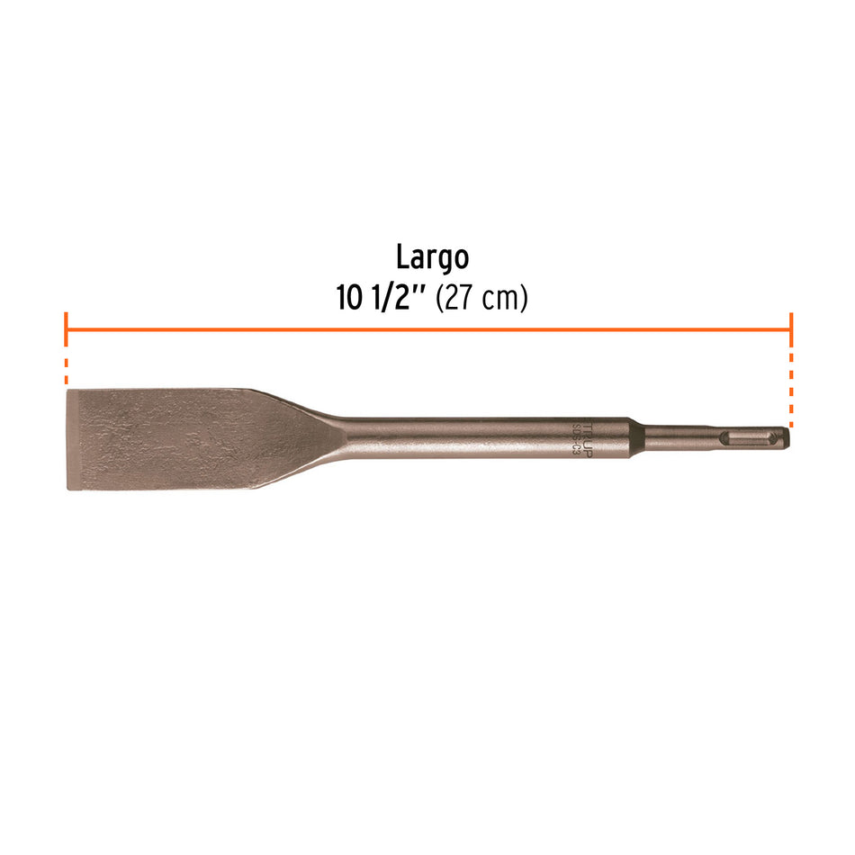 Cincel para azulejo SDS Plus 1-1/2' x 10-1/2', Truper Caja con 6, 13925