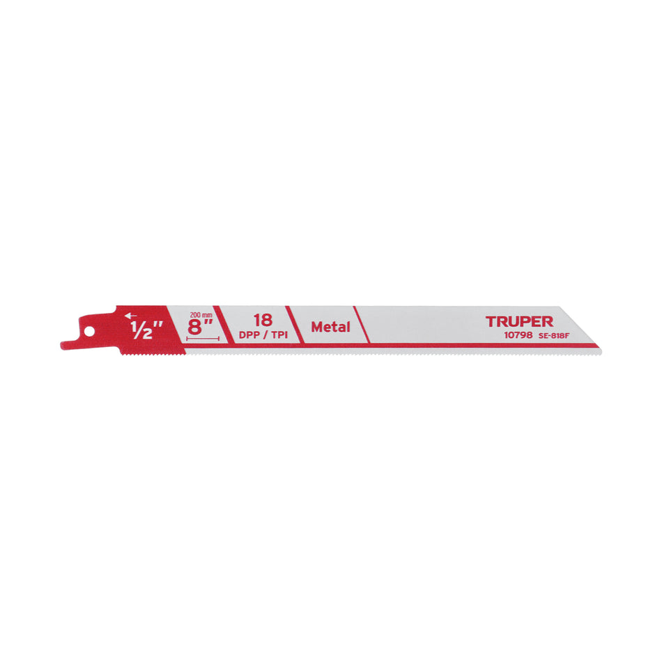 Blíster con 2 seguetas sierra sable 8' 18 DPP para metal Caja con 5, 10798