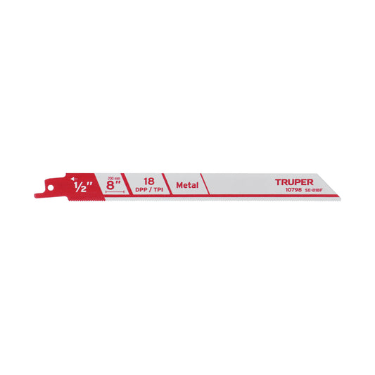 Blíster con 2 seguetas sierra sable 8' 18 DPP para metal Caja con 5, 10798