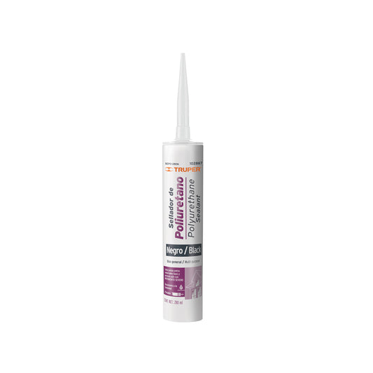 Sellador de poliuretano de 280 ml, negro, Truper Caja con 6, 102867