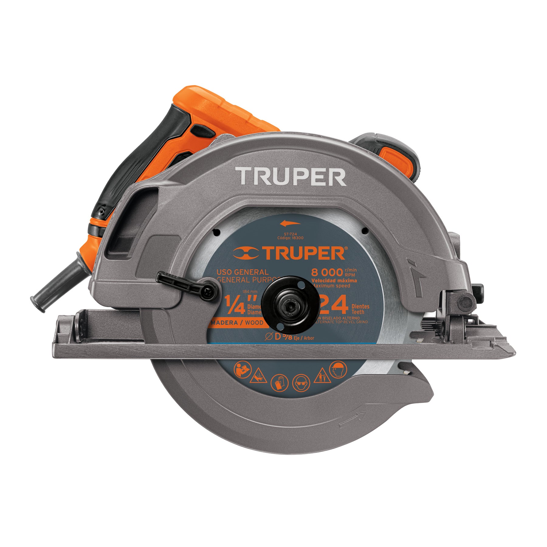 Sierra circular 7-1/4', 1750W, TRUPER PRO, 11004