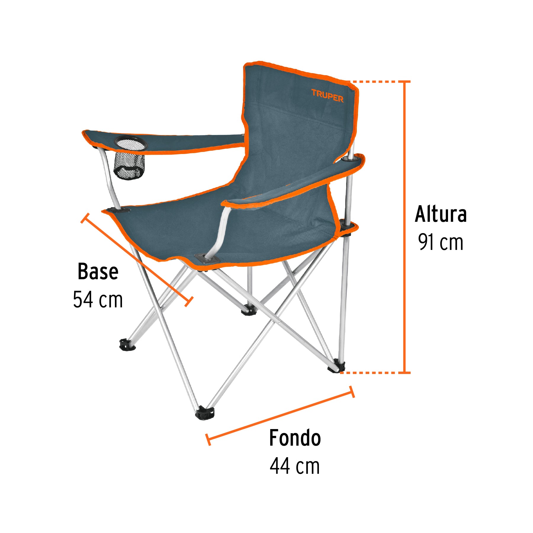 Silla plegable portátil, Truper, 61025